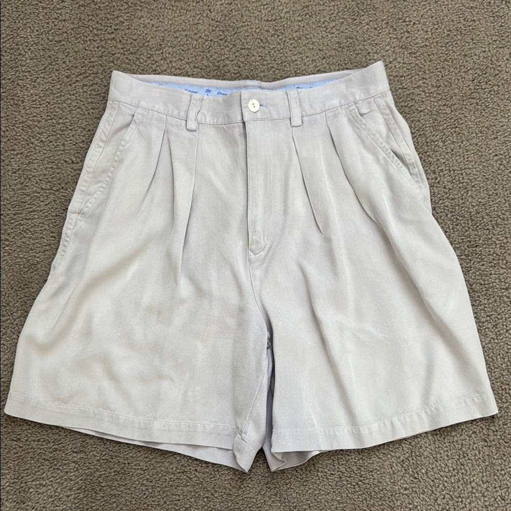 Tommy Bahama Light Grey Silk Shorts